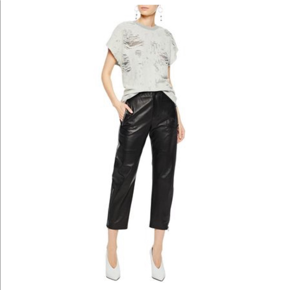 Iro - Distressed Cotton Terry Blend Tee